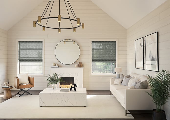 Tucson Voile, Mercury - Motorised Roman Blind - Image 8